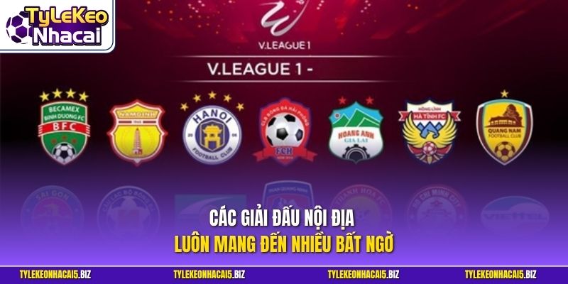 Các giải đấu nội địa luôn mang đến nhiều bất ngờ