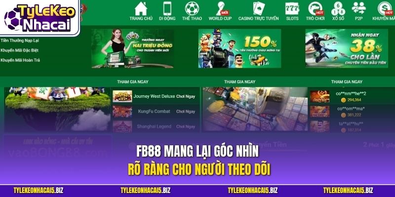 FB88 mang lại góc nhìn rõ ràng cho người theo dõi